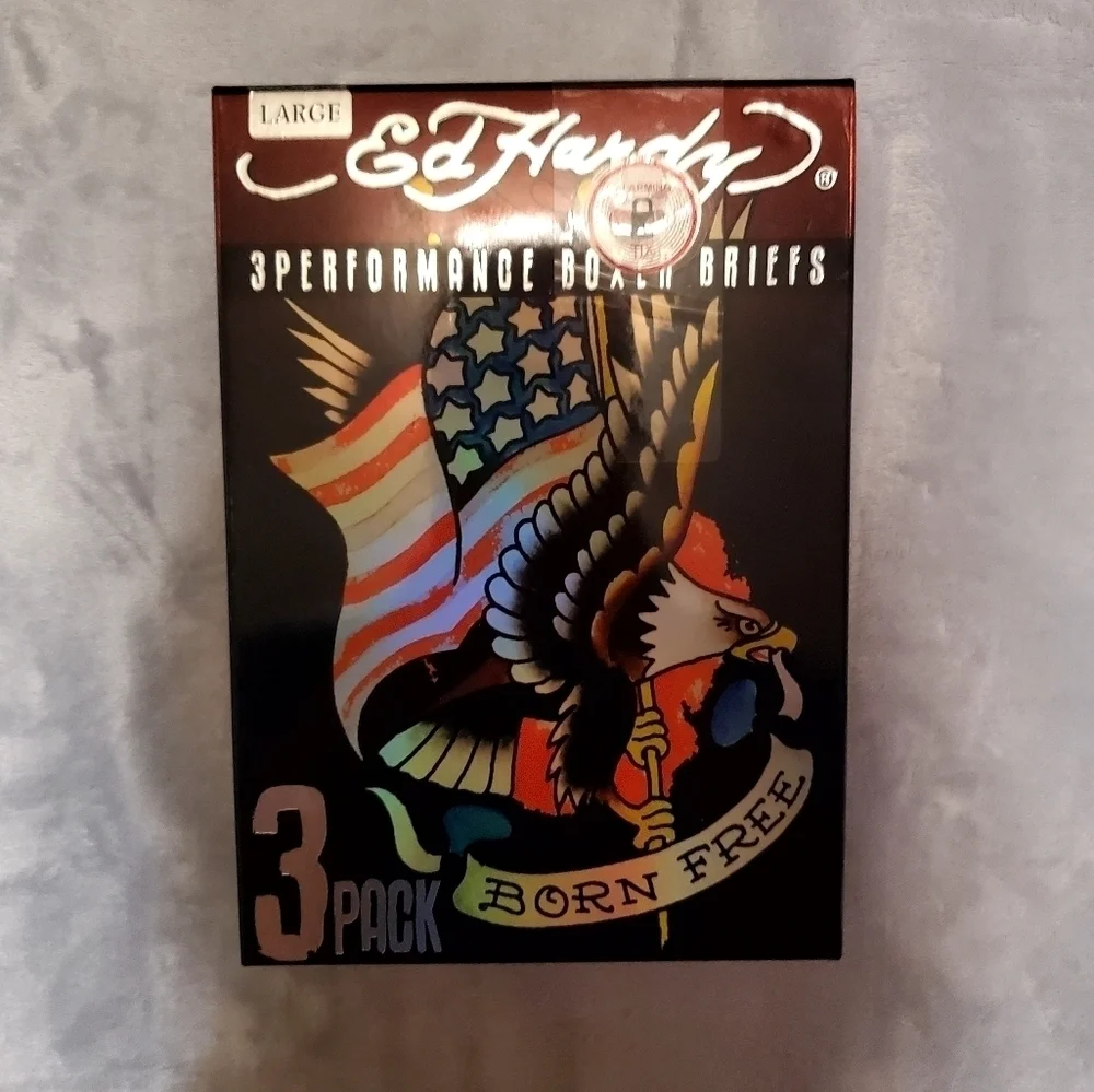 Ed Hardy American Boxer Briefs Size Medium NWT